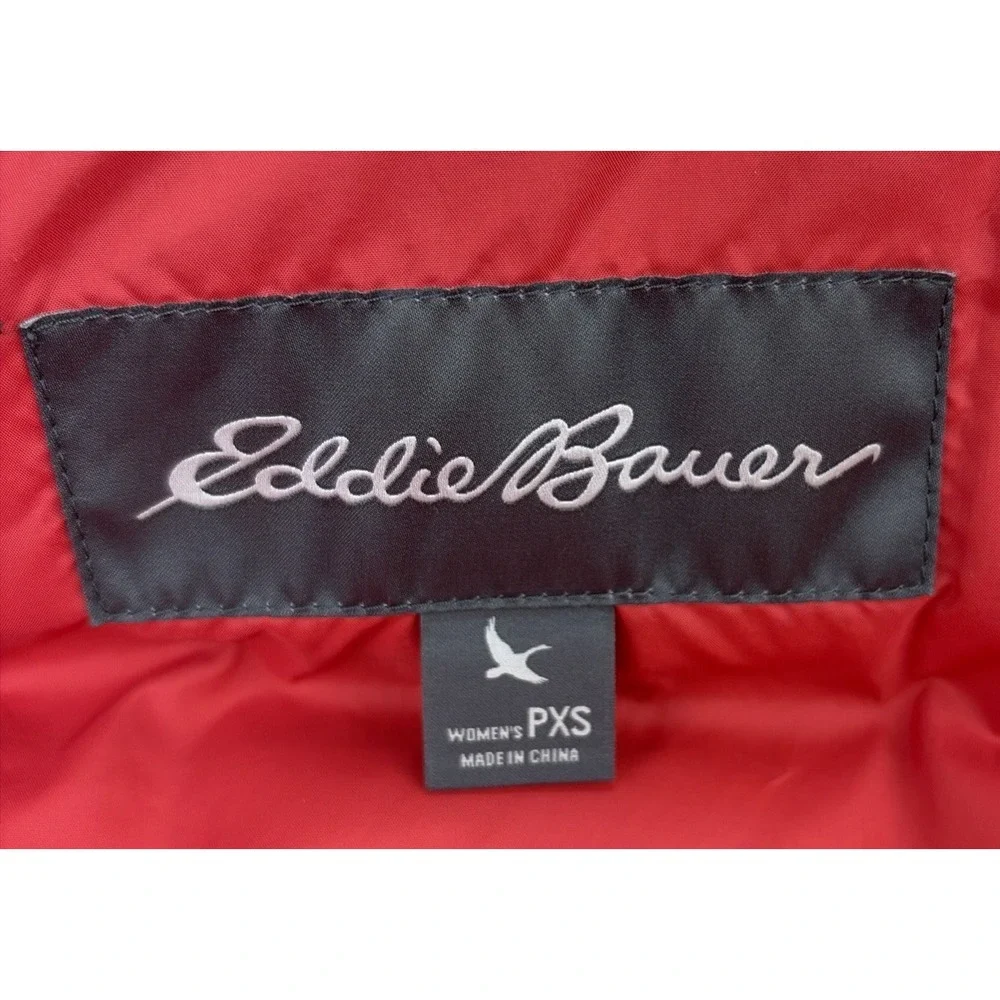 Eddie Bauer Women's Petite XS Goose Down Puffer Vest Taupe Full Zip Safari